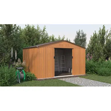 Abri de Jardin Métal Imitation Bois 8,93 m²