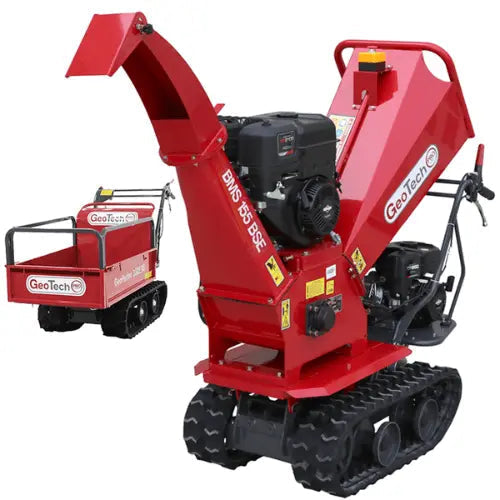 Broyeur autotracté sur brouette à chenilles GeoTech-Pro BMS155 BS - Moteur B&S XR2100 - 7/15 CV - Neuf Lomibois